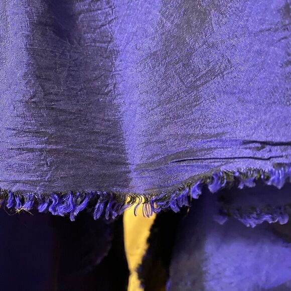 Silk Strapless Tiered Dress Purple/Eggplant Iridescent Size S/M - Picture 2 of 16